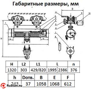 Таль электрическая TOR ТЭК (CD) г/п 10,0 т 12 м фото №3 Таль электрическая TOR ТЭК (CD) г/п 10,0 т 12 м фото №3