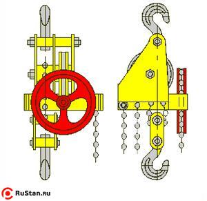 Таль ручная червячная стационарная ТРЧ 
5,0 т 6 м фото №1