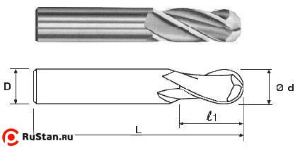 Фреза Концевая радиусная d 8,0х 21х61 ц/х ВК8 Z=3 R-4,0 фото №1 Фреза Концевая радиусная d 8,0х 21х61 ц/х ВК8 Z=3 R-4,0 фото №1