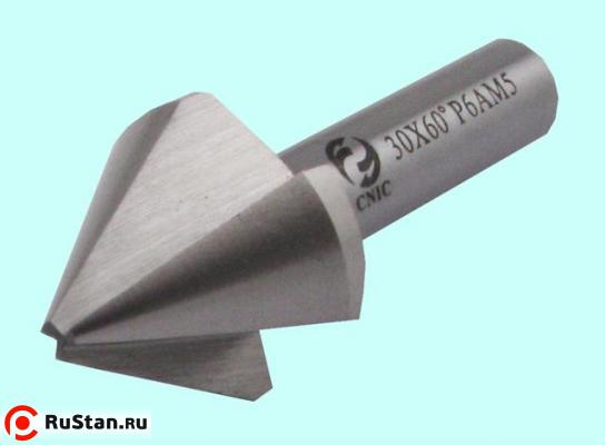Фреза угловая - зенковка d 6,3х 6.3х 45 конус 60° dхв=5мм Р6АМ5 ц/х Z=3 DIN334 "CNIC" фото №1 Фреза угловая - зенковка d 6,3х 6.3х 45 конус 60° dхв=5мм Р6АМ5 ц/х Z=3 DIN334 "CNIC" фото №1