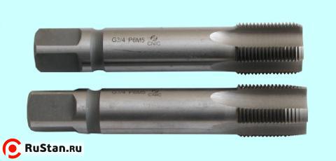 Метчик G 1 1/8" Р6М5 трубный цилиндрический, м/р. к-т из 2-х шт. (11 ниток/дюйм) ГОСТ 3266 "CNIC" фото №1 Метчик G 1 1/8" Р6М5 трубный цилиндрический, м/р. к-т из 2-х шт. (11 ниток/дюйм) ГОСТ 3266 "CNIC" фото №1