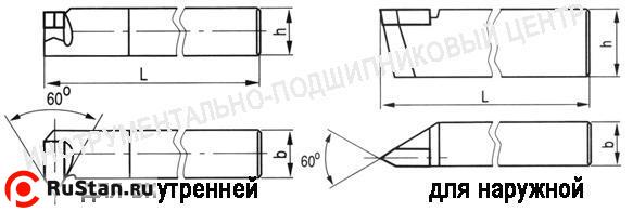 Резец Резьбовой  40х25х200 Т5К10  для наружной резьбы фото №1