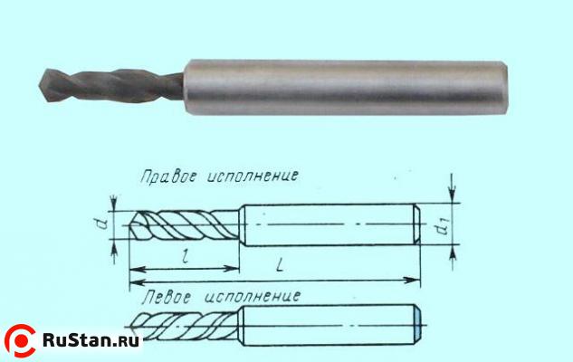 Сверло d  3,6 х12х 52 ц/х ВК8 цельное стальной  ут. хв. dхв. 6,0 ГОСТ17273 фото №1