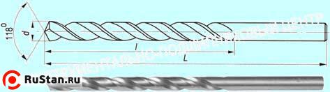 Сверло d  4,0 х 70х115  ц/х  Р6М5  удлиненное с вышлифованным профилем фото №1