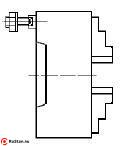 Патрон токарный d 160 мм 3-х кулачковый тип 3234 DIN 55027 усл. конус 4 (аналог Польского)(160/С4) без обратн. кулачков фото №1