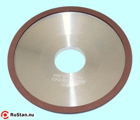 Круг алмазный 12А2-20град.(тарельчатый) 200х10х2х51  SSD-2(АС4) 125/100 100% В2-01 52,5кар. "TLX" фото №1