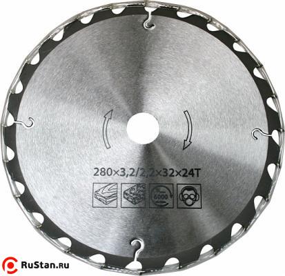 Диск пильный 280мм х 24Т х 32мм х 3,0мм/1,8мм фото №1