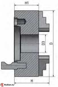 Габаритные размеры четырехкулачковых токарных патронов с независимым зажатием Optimum 400 мм Camlock ASA D1-8" фото №2 Патрон токарный 4-кул. 400 мм Camlock ASA D1-8" фото №2