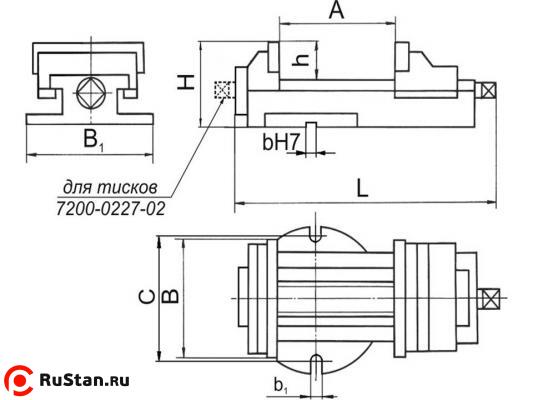 Тиски станочные чугунные неповоротные 7200-0219-02 фото №2 Тиски станочные чугунные неповоротные 7200-0219-02 фото №2