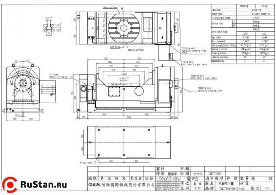 Размеры стола CNCT-630 фото №2 Размеры стола CNCT-630 фото №2