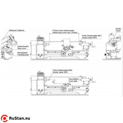 Настольный токарный станок OPTIturn TU 2506 фото №4 OPTIturn TU 2506 фото №4