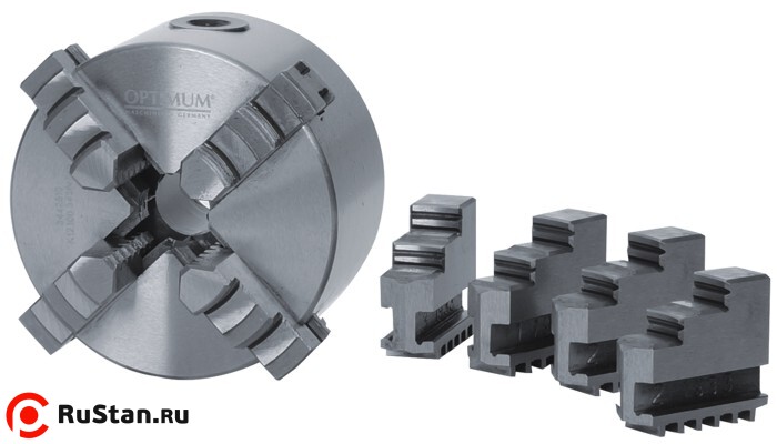 Четырехкулачковый токарный патрон Optimum 200 мм Camlock ASA D1-4" и D1-6" фото №2 Кулачки для 200 мм патрона фото №2