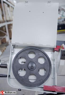 Шкив станка и предохранительный датчик при поднятой крышке рамы фото №14 Stalex BS-1018R фото №14