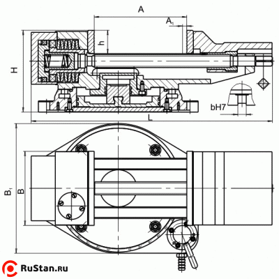 Тиски станочные пневматические с гидравлическим усилением поворотные 250мм 7201-0019-02 фото №2 Тиски станочные пневматические с гидравлическим усилением поворотные 250мм 7201-0019-02 фото №2