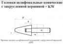 Головки шлифовальные конические KW(ГКЗ), EW(ГК)