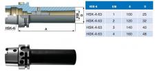 Втулка переходная с хв-ком HSK-А 63 на КМ3 с резьб. отверст. М12 (с затяжным винтом) для концевых фрез