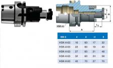 Оправка с хв-ком HSK-A 63/d40х A60 комбинир-ая для нас. цил. и торц. фрез с прод-ой и попер-ой шпонкой