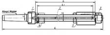 Оправка с хв-ком КМ4 - d27х315мм, L-485мм, с поддерживающей втулкой для горизонтально-фрезерных станков