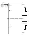Патрон токарный d 160 мм 3-х кулачковый тип 3234 DIN 55027 усл. конус 4 (аналог Польского)(160/С4) без обратн. кулачков
