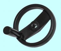 Маховик 100х12х42х4мм (DxdxHxb) с  2-мя спицами, пластик 