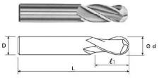 Фреза Концевая радиусная d12х30х76 ц/х ВК8 Z=2 R-6,0 