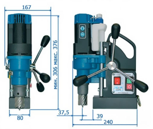  Сверлильная машина на электро-магнитном основании МС-1  - Фото 1